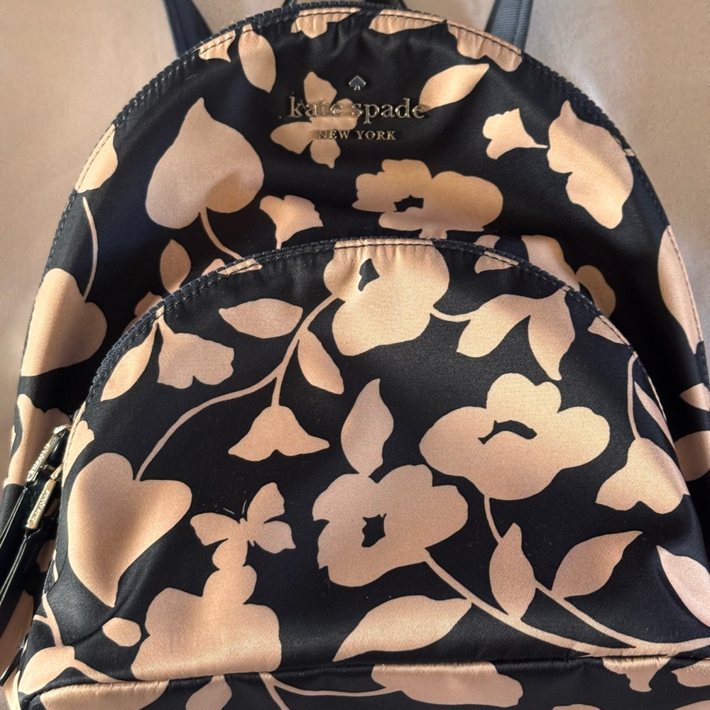 Kate Spade Floral Navy and Pink Backpack - Picture 2 of 5